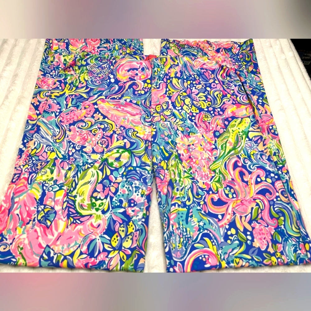 Lilly Pulitzer Palazzo Pants, Like New, Women's Size Medium, 60 Animal Pop Up - Picture 3 of 8